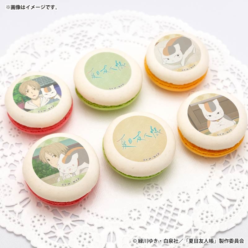 夏目友人帳　プリロール　缶バッジ　夏目貴志 にゃんこ先生 お菓子 プリマカロン6個セット2026（夏目貴志＆ニャンコ先生）【特典缶バッジ