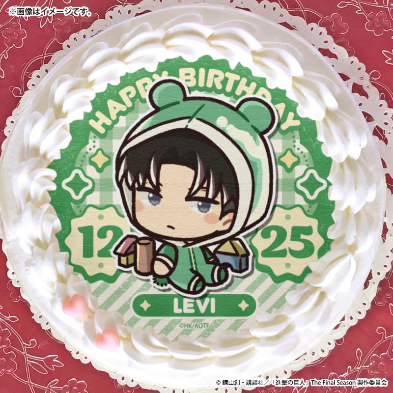 進撃の巨人 スイーツパラダイス 缶バッジ リヴァイ 進撃の巨人 バースデープリスイーツ2025（リヴァイ）【特典缶バッジ