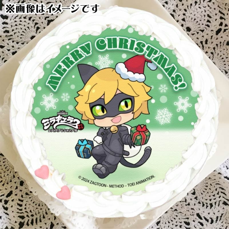 ミラキュラス　プリロール　購入特典　缶バッジ　レディバグ&シャノワール 公式】ミラキュラス レディバグ＆シャノワール ケーキ・マカロン
