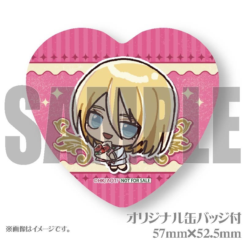 希少　進撃の巨人　プリロールケーキ特典　リヴァイ　ハート型　バースデー缶バッジ 公式】リヴァイ [12月25日] ケーキ・マカロン・カップケーキ