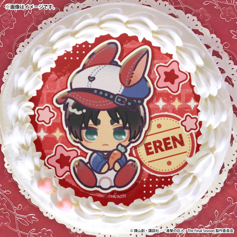 進撃の巨人 アクリルスタンド付きプリケーキ&マカロン 【特典缶バッジ