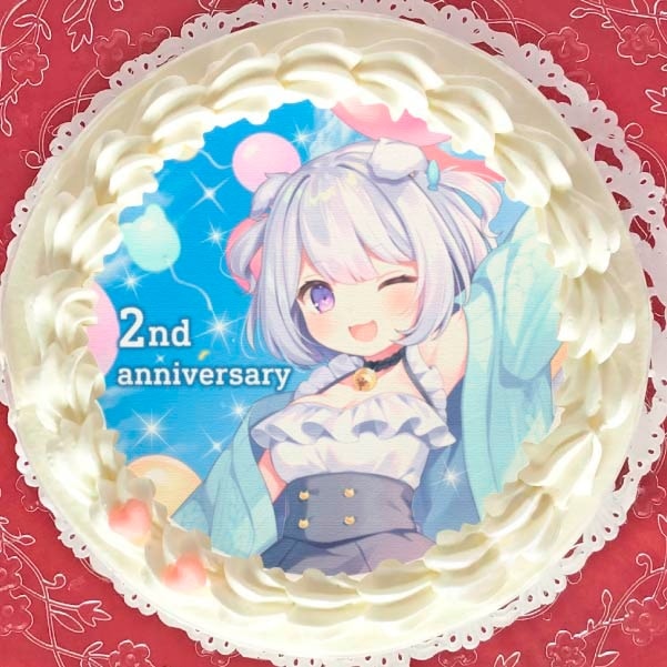2周年記念プリケーキ【特典缶バッジ付き】[猫羽ころん] | ストリーマー
