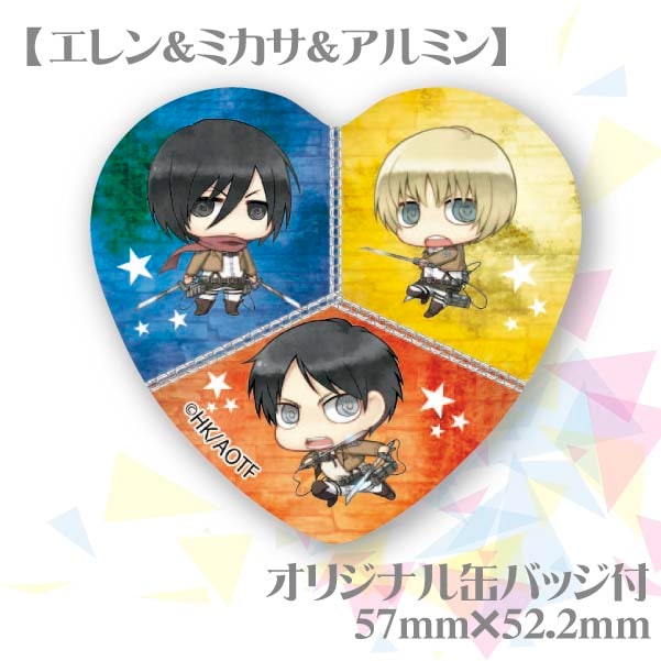 プリマカロン6個セット（エレン＆ミカサ＆アルミン）【特典缶バッジ