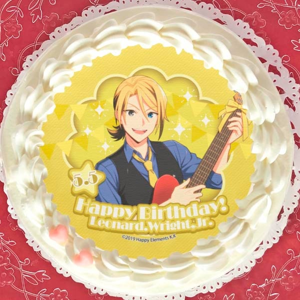 エリオスR ジュニア　缶バッジ バースデープリケーキ2024（レオナルド・ライト・Jr）【特典缶
