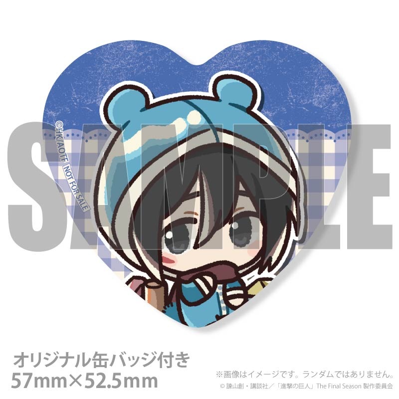 進撃の巨人 ミカサ きゃにめ 缶バッジ6点 ポストカード11枚 バースデープリケーキ2026（ミカサ・アッカ―マン）【特典缶バッジ付き