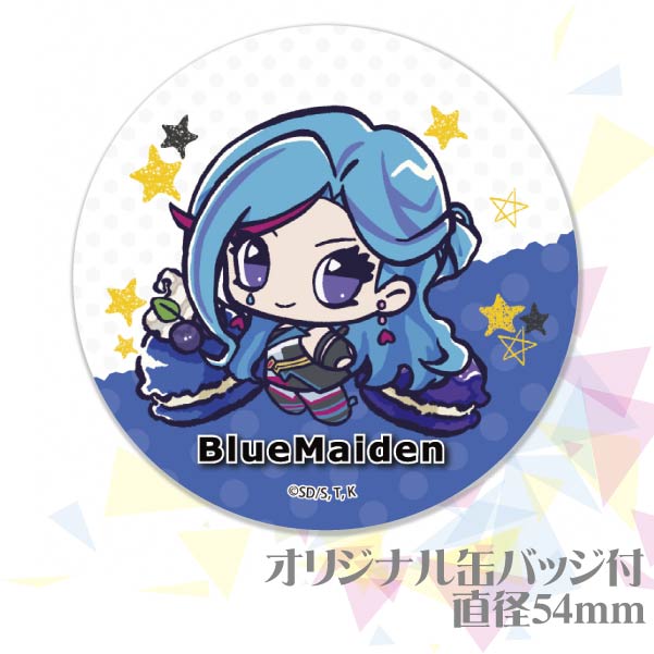 遊戯王VRAINS バレンタイン プリロール ブルーメイデン 缶バッジ 2020 写真メッセージ入り】プリケーキ（ブルーメイデン）【特典缶バッジ付き
