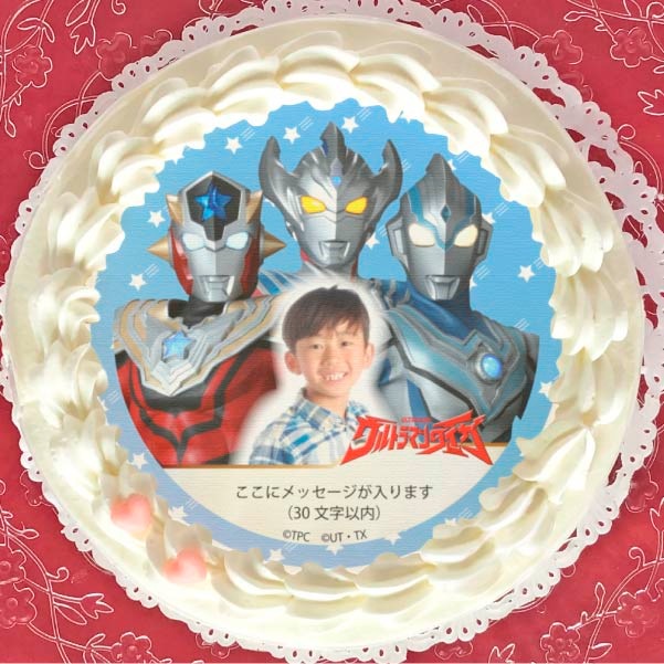 写真メッセージ入り】プリケーキ（トライスクワッド／ウルトラマン