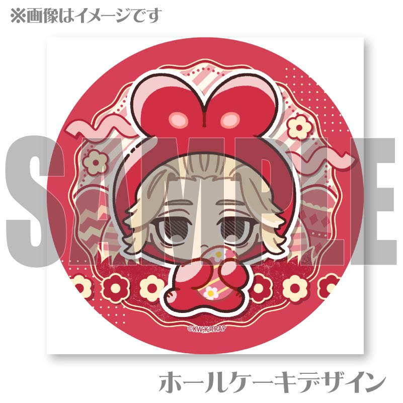 東京リベンジャーズ　佐野万次郎　プリロール　ケーキ　特典　缶バッジ　② イースターデザインプリケーキ（佐野万次郎(ミニキャラ)）【特典