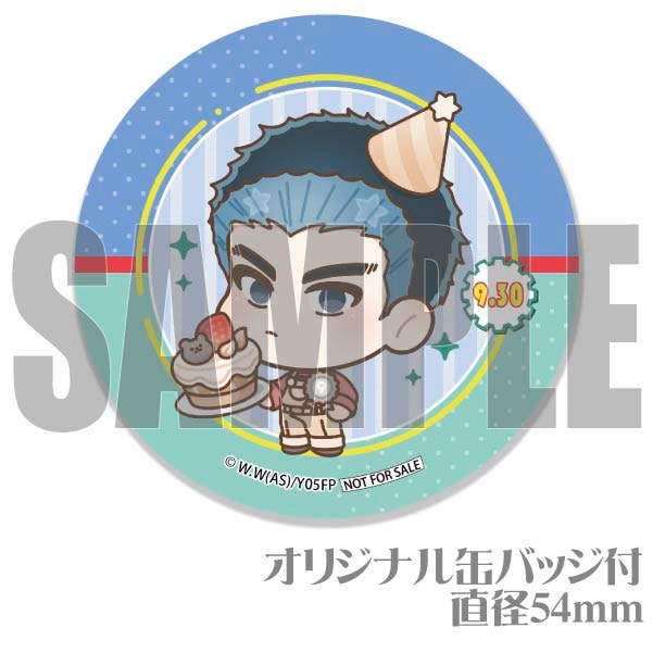 超激レア　デジモン　缶バッジ　プリロール バースデープリケーキ2023（段竹竜包）【特典缶バッジ付き