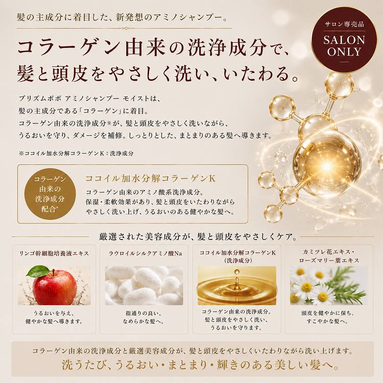 プリズムボボ アミノシャンプー モイスト（男女兼用）/ボトル 300ml