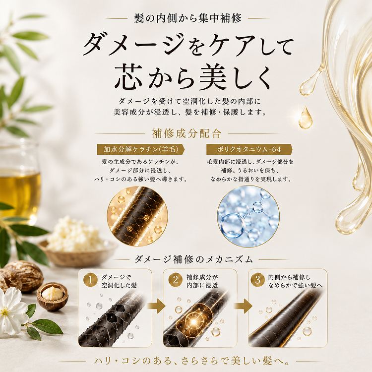 プリズムボボ アミノトリートメント ナチュレ 493g｜詰め替え用・ハリコシ・さらさら・ボタニカルオイル配合