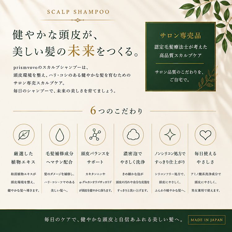 【2点セット】プリズムボボ スキャルプシャンプー ボトル390ml＋詰め替え1000ml