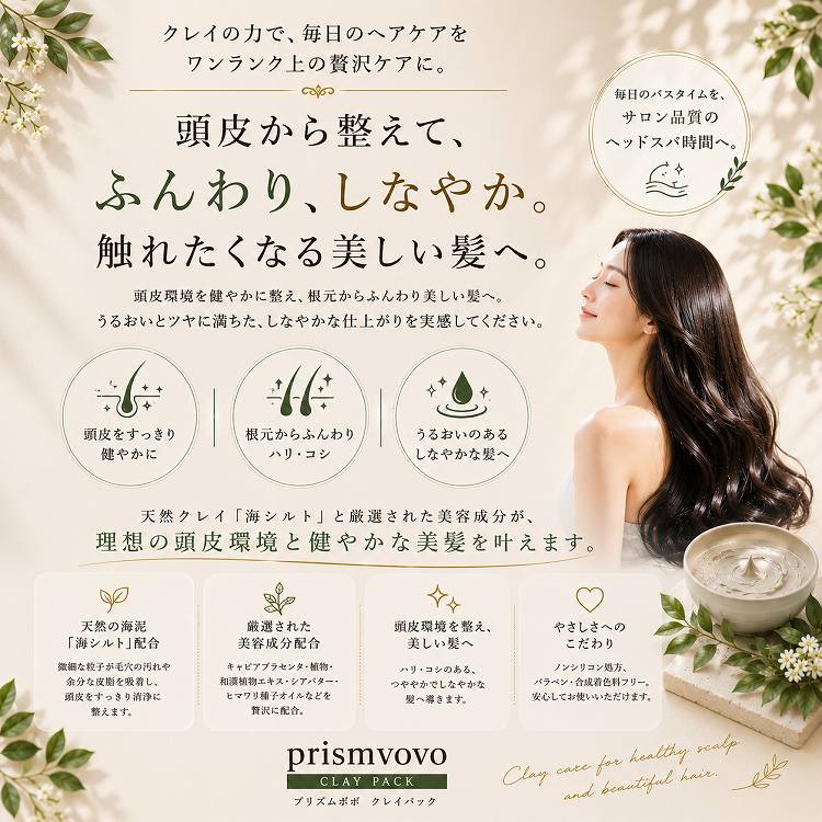 【2点セット】クレイパックフォーボリューム 詰め替え用 500g & 専用圧縮空ボトル