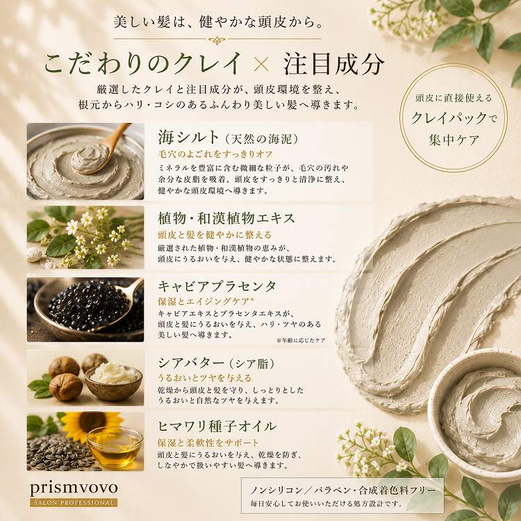 【2点セット】クレイパックフォーボリューム 詰め替え用 500g & 専用圧縮空ボトル