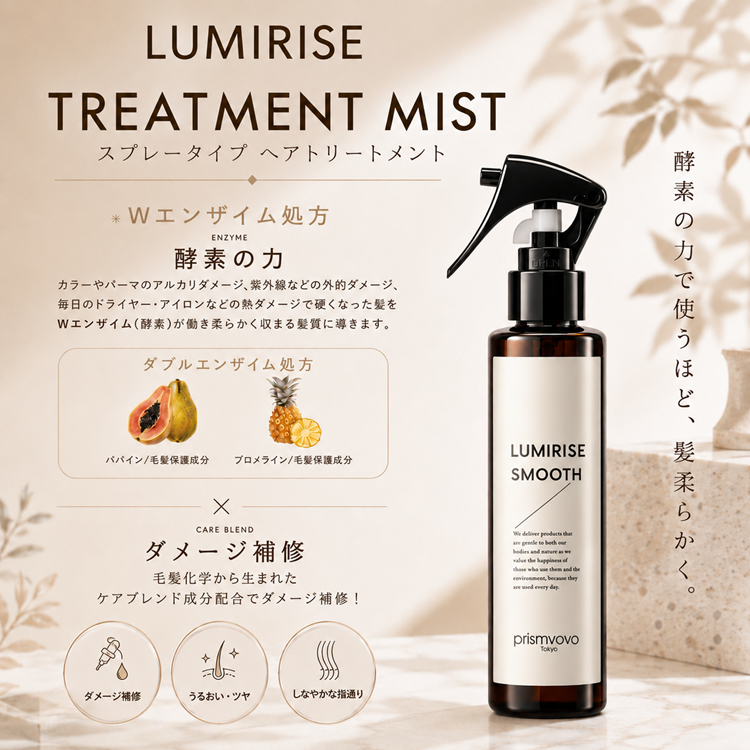 プリズムボボ　ルミライズミスト(洗い流さないトリートメント）/150ｍl