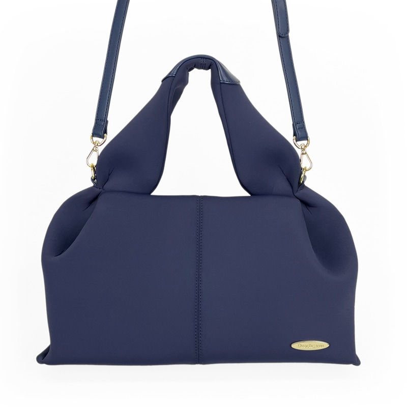 yu。バンボリーナ　ほぼ未使用 アリス ネオプレン2WAYバッグ ネイビー | ショルダーバッグ | Proche