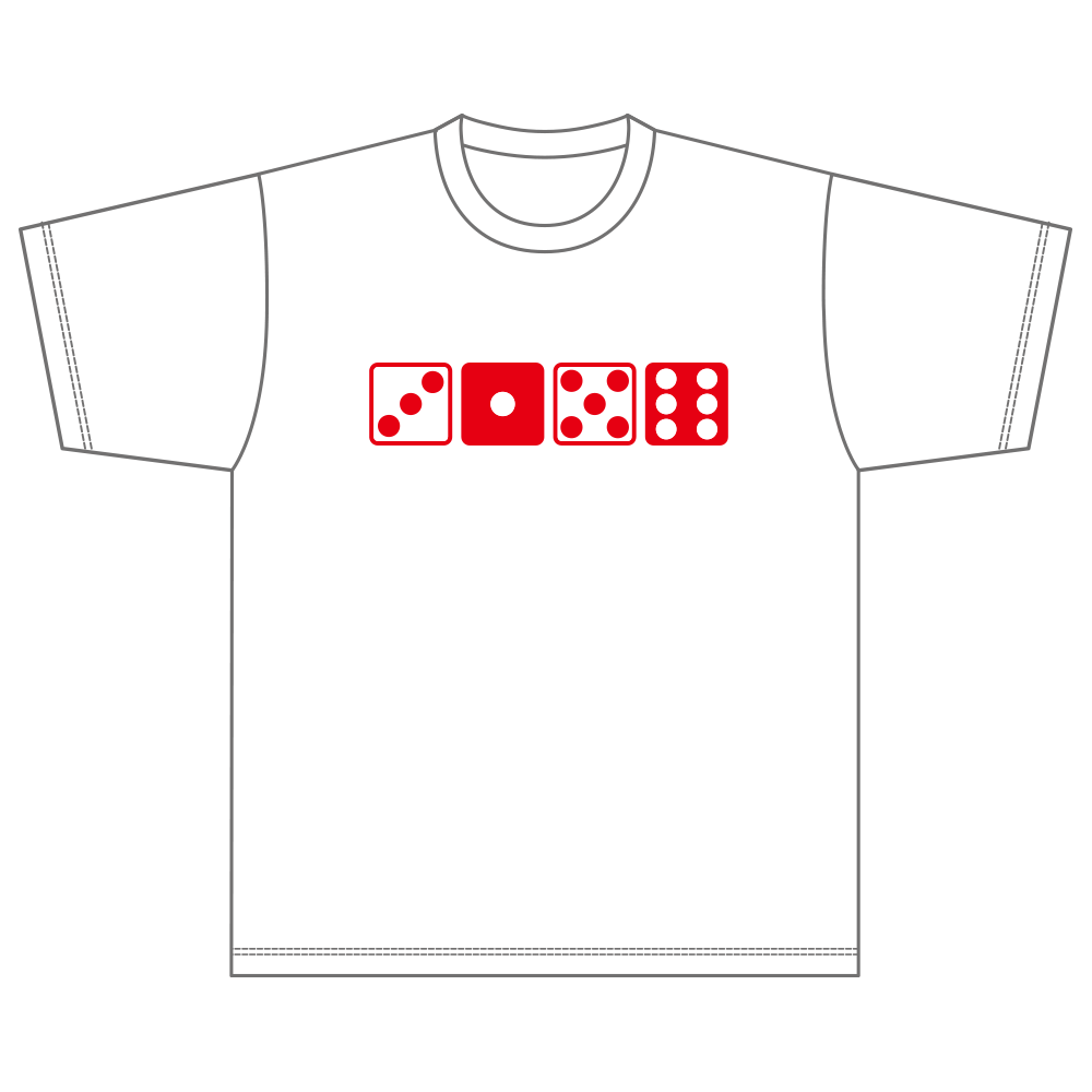 サイコロキャラメル オリジナルTシャツ OMOTASE/ホワイト 004