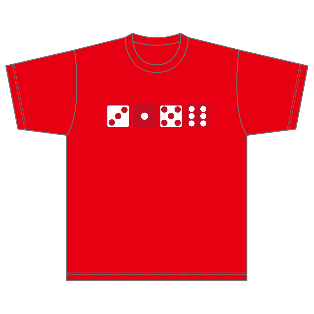 サイコロキャラメルオリジナルTシャツ OMOTASE/レッド 005