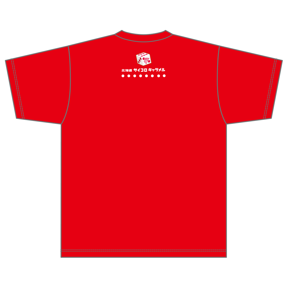 サイコロキャラメルオリジナルTシャツ OMOTASE/レッド 005