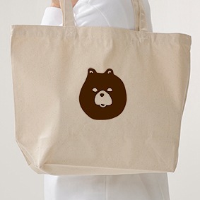 やばいベアー　キャンバストートバック　MLサイズ