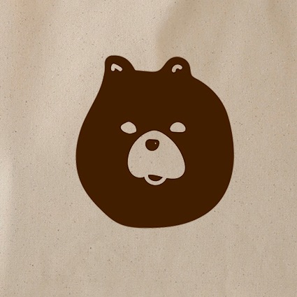 やばいベアー　キャンバストートバック　MLサイズ