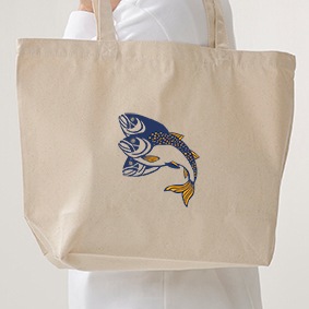 鮭べロス キャンバストートバック MLサイズ