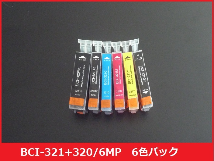 Υ  BCI-321+320/6MP BCI-321(BK/C/M/Y/GY)+320BK MP990 / MP980ʥ᡼̵ɽͭ ߴ