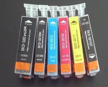 Υ  BCI-321+320/6MP BCI-321(BK/C/M/Y/GY)+320PGBK MP990 / MP980ʥ᡼̵ɽͭ ߴ