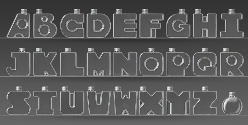 売切りｾｰﾙ】B-29370／NAMEW：ハーバリウム用イニシャルボトル（C