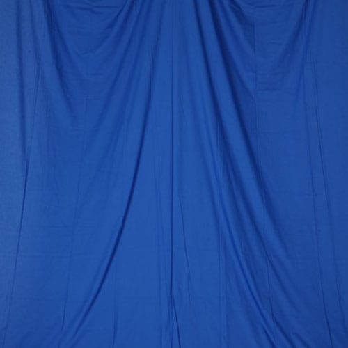 単色モズリン布バック【ブルー】(3×7m／シームレス／ 継ぎ目無し、袋縫い加工済み)