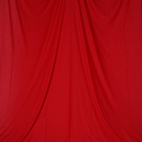 単色モズリン布バック【レッド】3×7m／シームレス／ 継ぎ目無し、袋縫い加工済み)