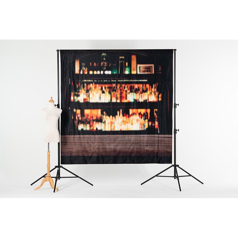 マイクロファイバー・撮影用シーン背景_2m×2m_LL-0046(BAR背景）【お取り寄せ品】