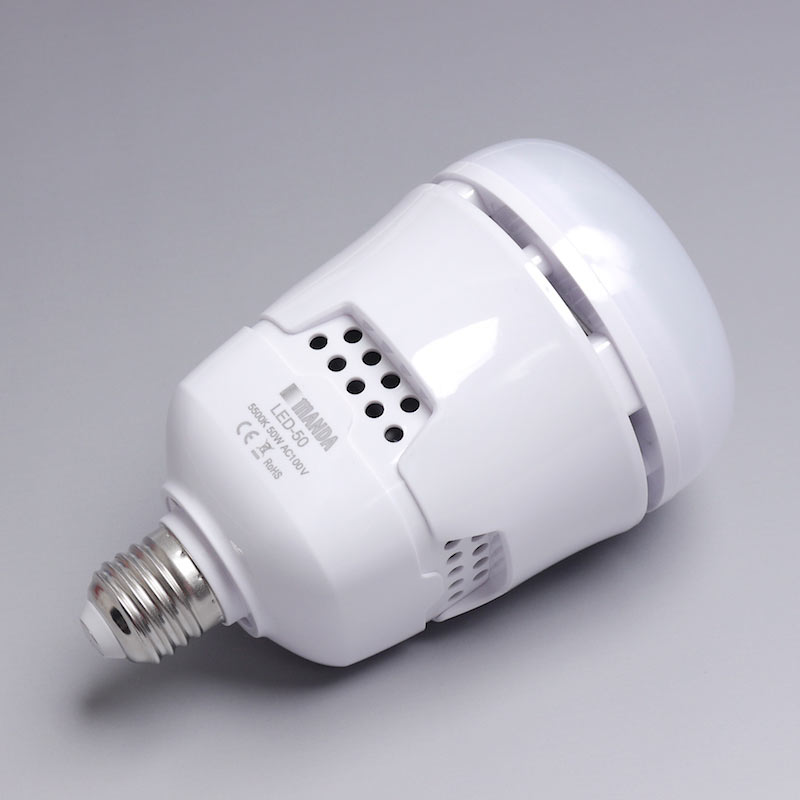 【販売終了】大光量 冷却ファン内蔵 50wデイライトLED電球