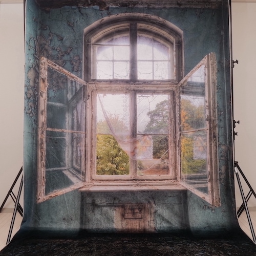 マイクロファイバー・撮影用シーン背景(2×3m)古城_LL-0101-23