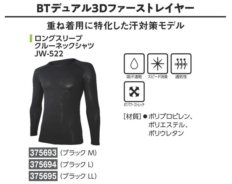 BT�ǥ奢��3D�ե������ȥ쥤�䡼 ���󥰥��꡼�֥��롼�ͥå������ JW-522 375693��375694��375695 Ǯ����к� �н���