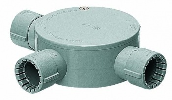 HS1670SS ほぼ未使用 未来工業 MFSM16-3GH グレー 露出用丸形ボックス 3方出 PF管16用