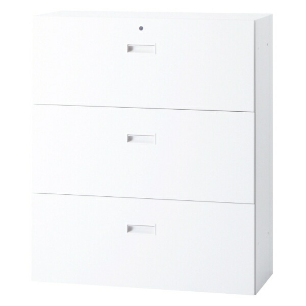 井上金庫 IC書庫 キャビネット ICS-0910L3 MW W900 D400 H1050 3段ラテラルタイプ