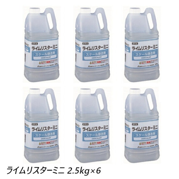 ADEKA 食器洗浄機用洗剤 スケール除去剤 酸性洗浄剤 ライムリスター・ミニ 2.5kg×6 液体タイプ 非劇物