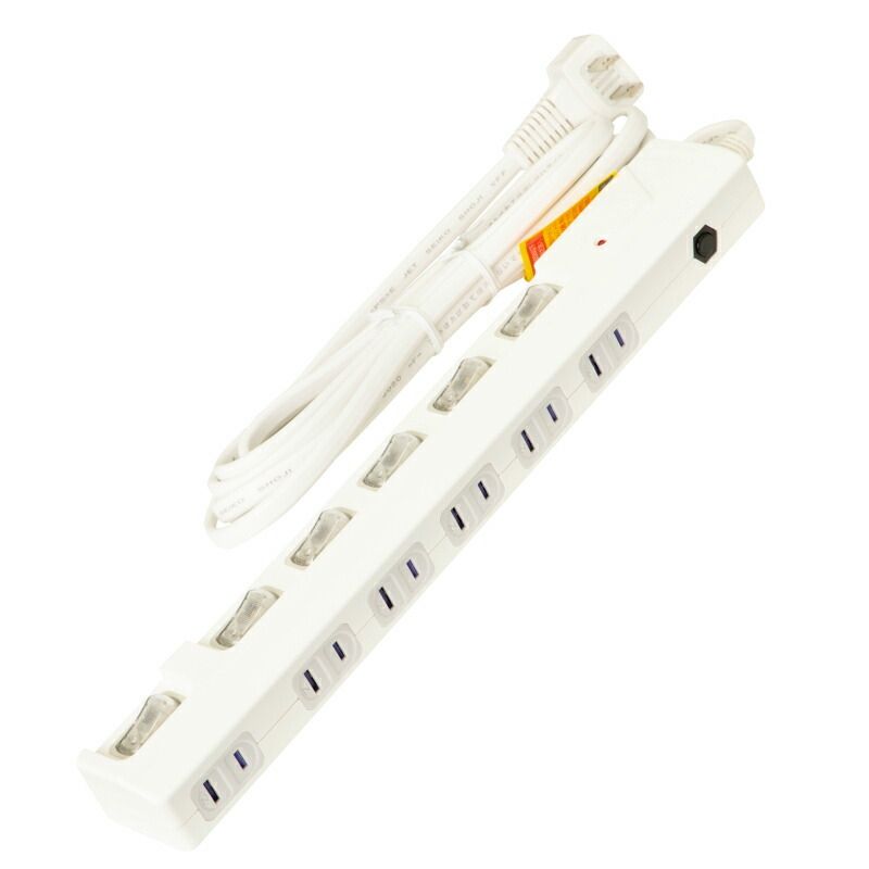 【即配】6個口LEDランプ個別スイッチ付タップ1.5m SK-6SLED1.5W