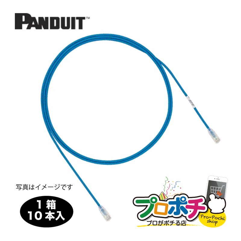 【即配】UTP6ASD10MBU 1ケース/10本入 カテゴリ6A 撚り線 UTPパッチコード 青 10m PANDUIT/パンドウィット