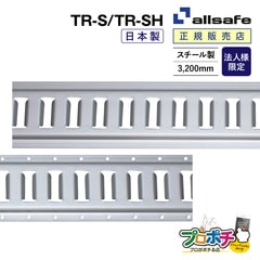 【法人様・個人事業主様限定】【メーカー直送】スチールトラックレール I型 ビス穴無/TR-S ビス穴有/TR-SH レール ラッシングレール allsafe オールセーフ