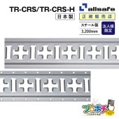(送料別途)(直送品)allsafe スチールクロスレール 穴無 TR-CRS ａｌｌｓａｆｅ スチールレール 穴有 1本 (TRSH)
