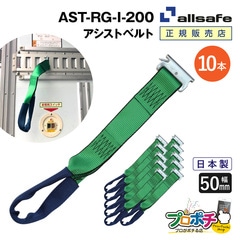 オールセーフ アシストベルト10本 AST-RG-I-200 幅50mm allsafe【メーカー直送】