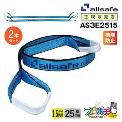 オールセーフ スリングベルト2本セット 長さ1.5m 幅25mm AS3E2515 allsafe【メーカー直送】