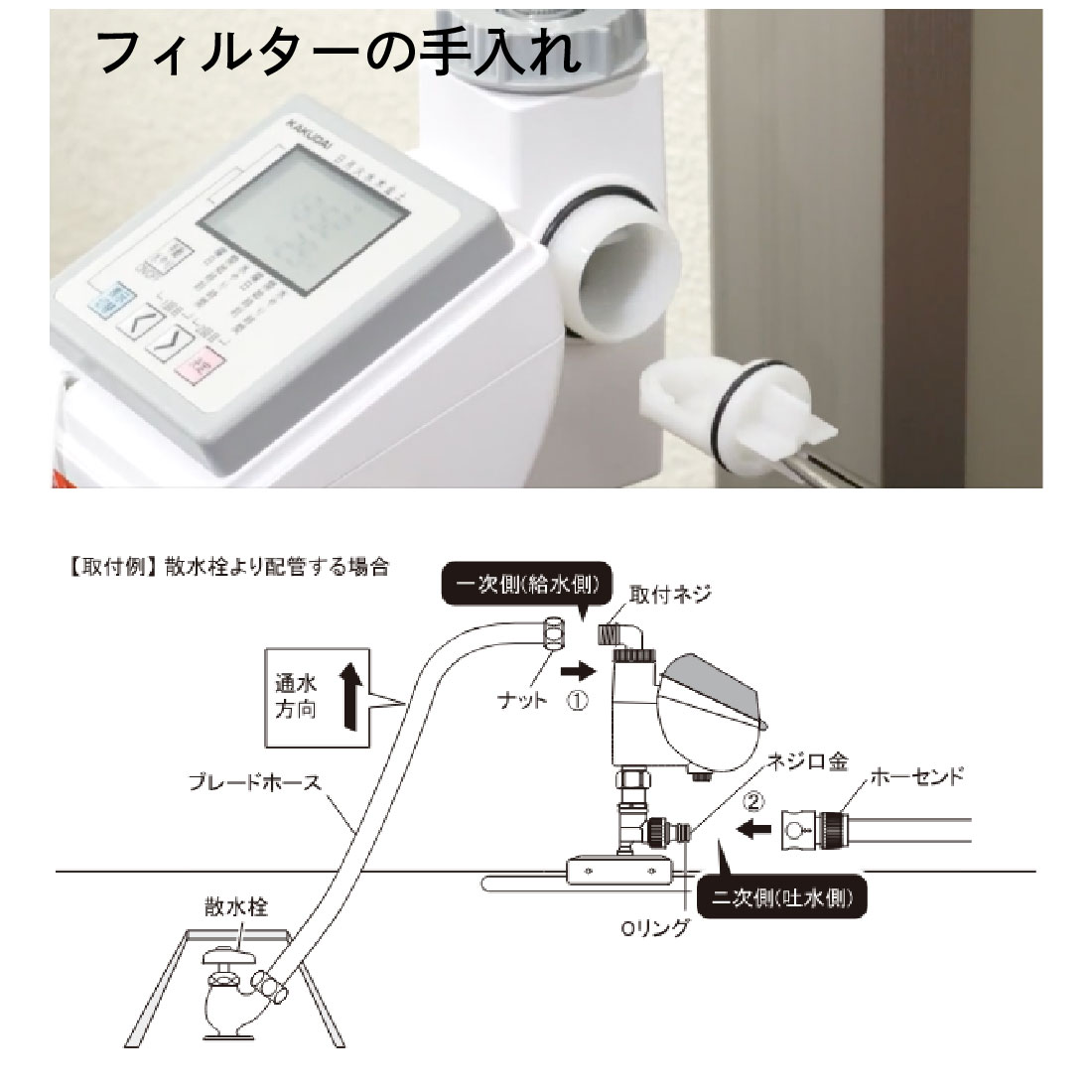 取寄品】カクダイ 移動式 ソーラー発電 潅水コンピューター 502-345 
