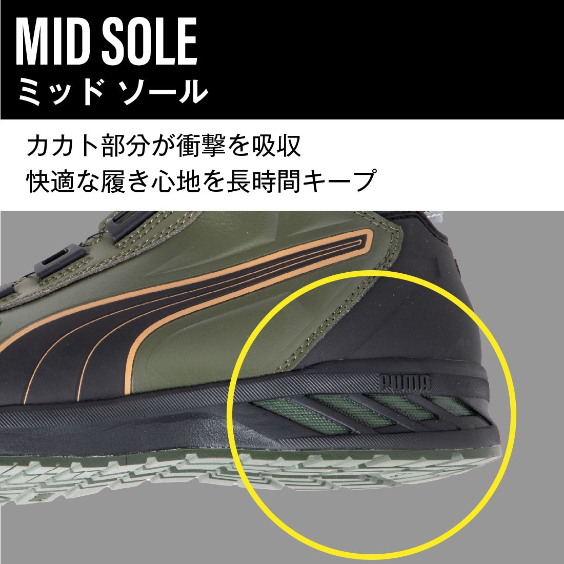即配】安全靴 PUMASAFETY アスレチックライダー2.0 DISC MID ダイヤル