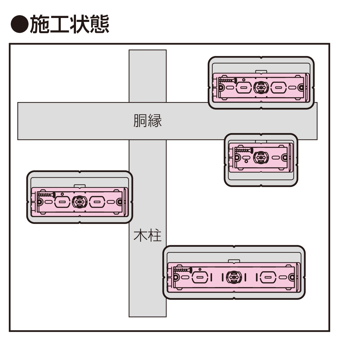 取寄品】SB-K2FY-K 2ヶ用・深形 5個入 スライドボックス 鋼製