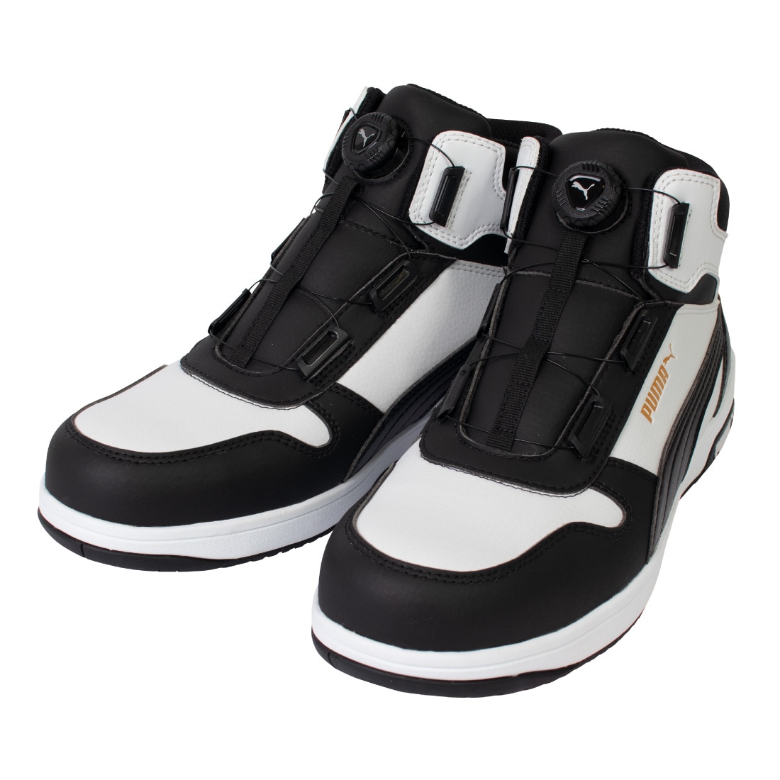 プーマ安全靴#63.221 25.5cmフロントコートグレーディスクミッド PUMA FRONTCOURT GRAY DISC MID フロントコート グレー ディスク