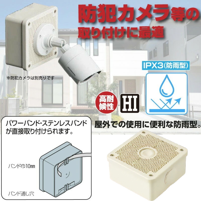 取り置き中です 即配】未来工業 露出用四角ボックス(取付自在蓋) PV4B-ANF1 防犯
