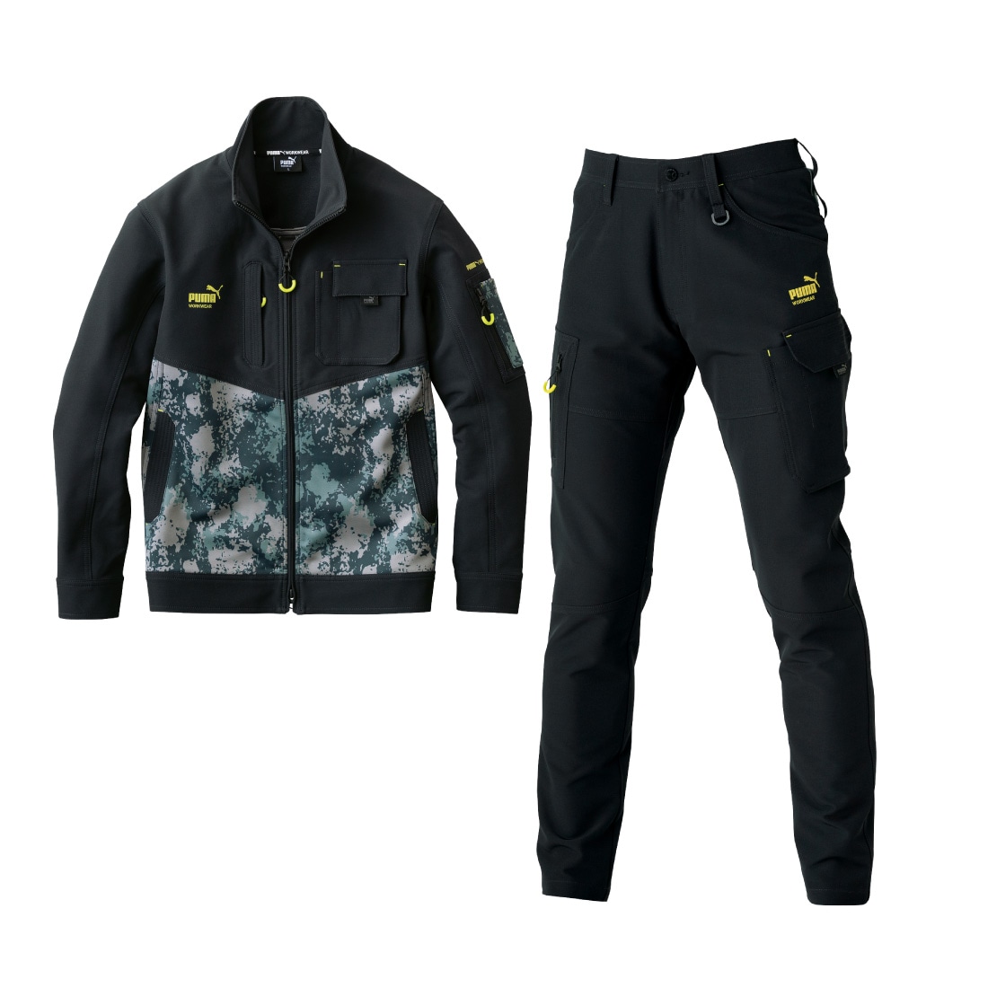 即配】作業ウェアPUMA 上下セット ワークジャケット カーゴ